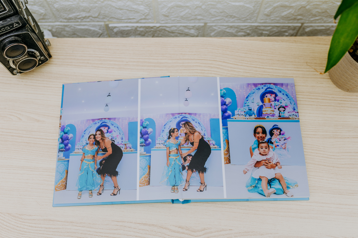 fotografia festa infantil ilha do governador Rio de Janeiro 7 anos Laura jasmine Aladdin album fotográfico personalizado
