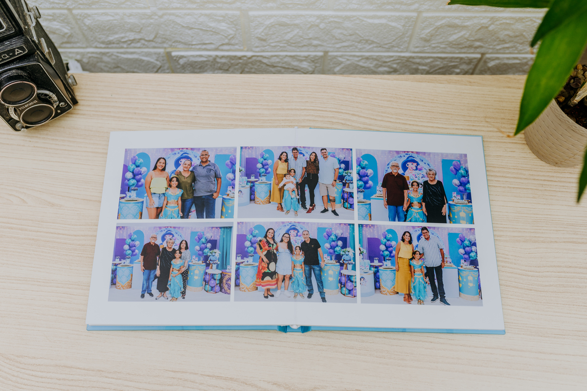 fotografia festa infantil ilha do governador Rio de Janeiro 7 anos Laura jasmine Aladdin album fotográfico personalizado