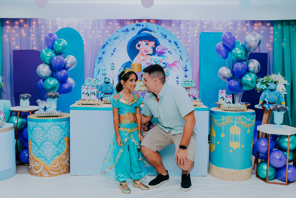 fotografia festa infantil ilha do governador Rio de Janeiro 7 anos Laura jasmine Aladdin 