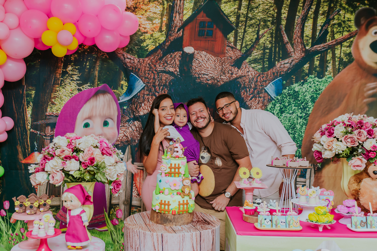 3 anos da Sophia com esse tema que eu amo e a participação super especial do papai urso haha 