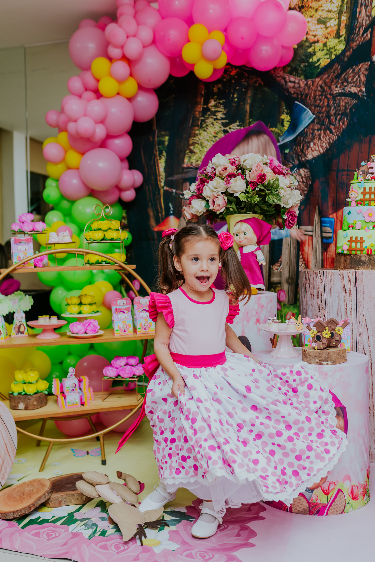 3 anos da Sophia com esse tema que eu amo e a participação super especial do papai urso haha 