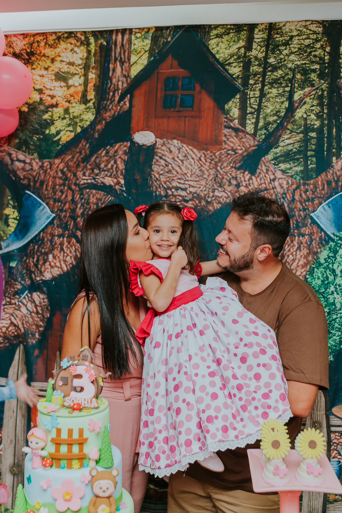 3 anos da Sophia com esse tema que eu amo e a participação super especial do papai urso haha 