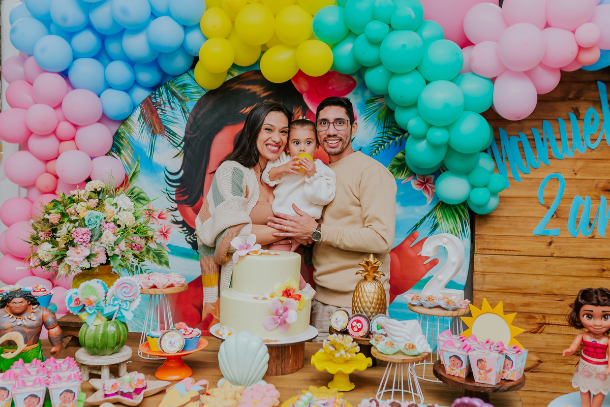 fotografia festa infantil familia tema Moana 2 anos Manuela rio de janeiro ilha do governador 