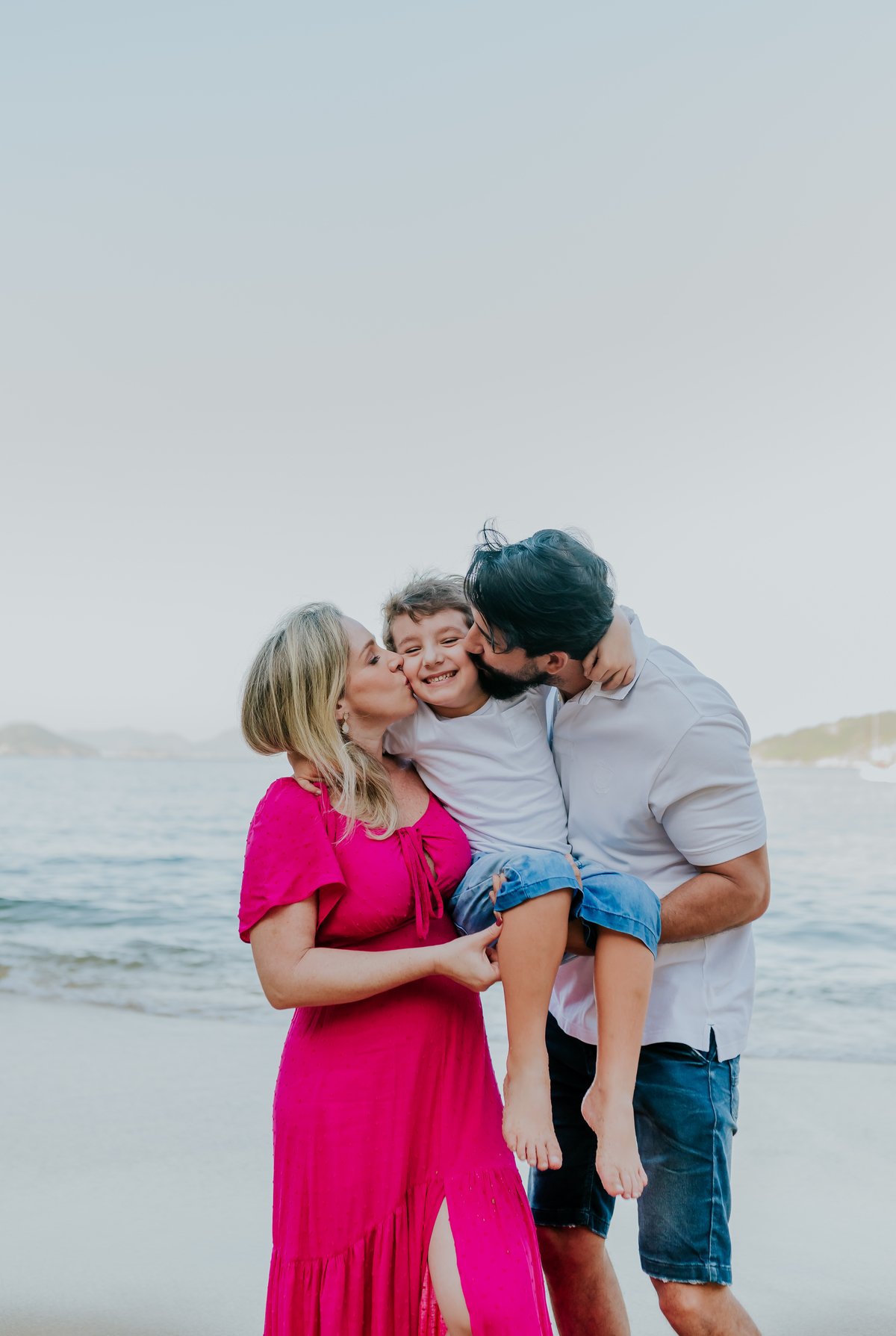 fotografia ensaio sessão familia praia externo Rio de Janeiro praia vermelha urca
