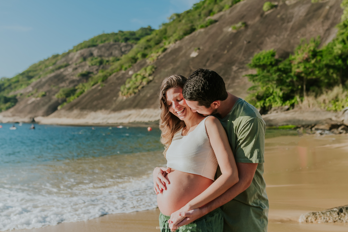 fotografia ensaio gestante casal praia vermelha urca Rio de Janeiro 