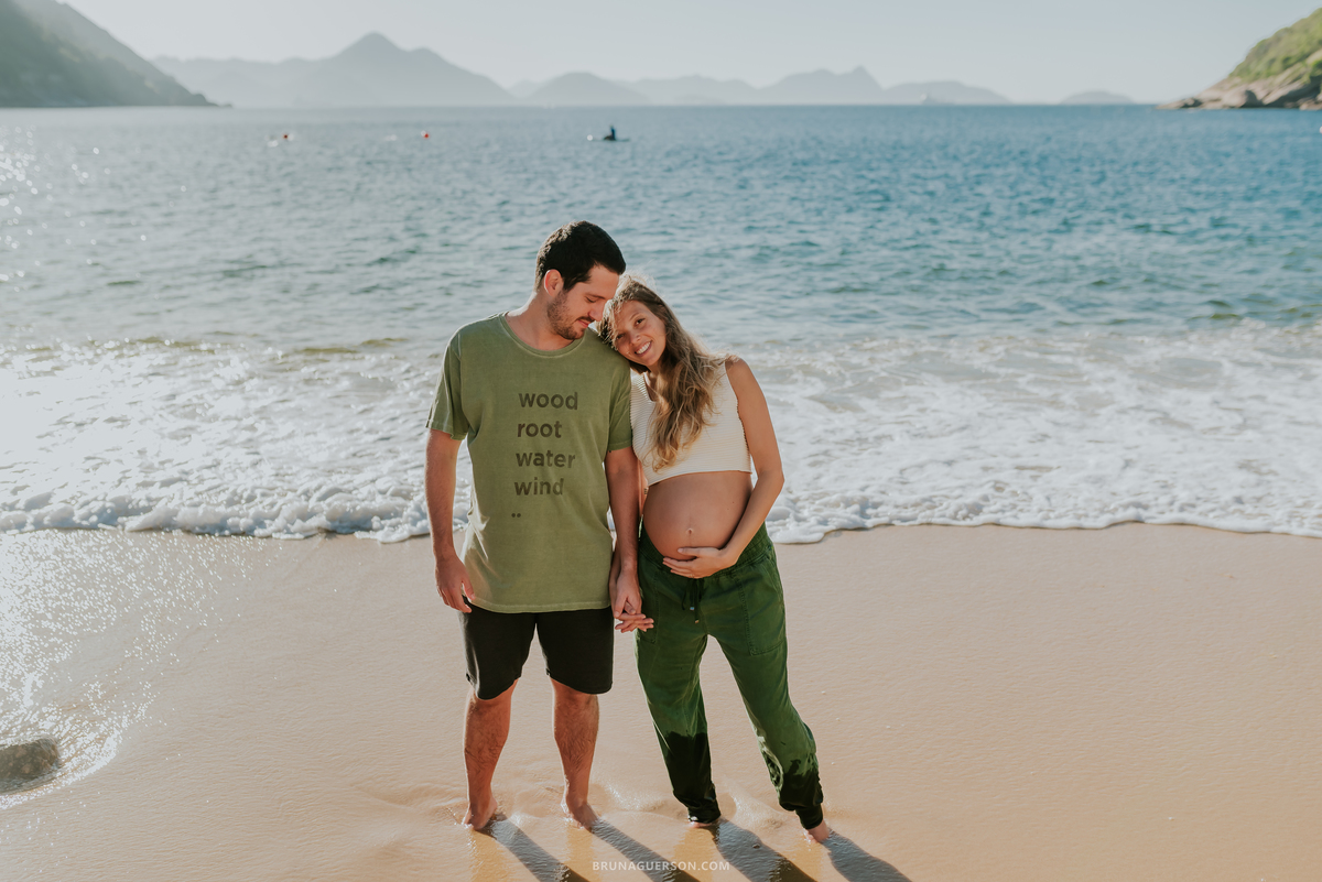 fotografia ensaio gestante casal praia vermelha urca Rio de Janeiro 