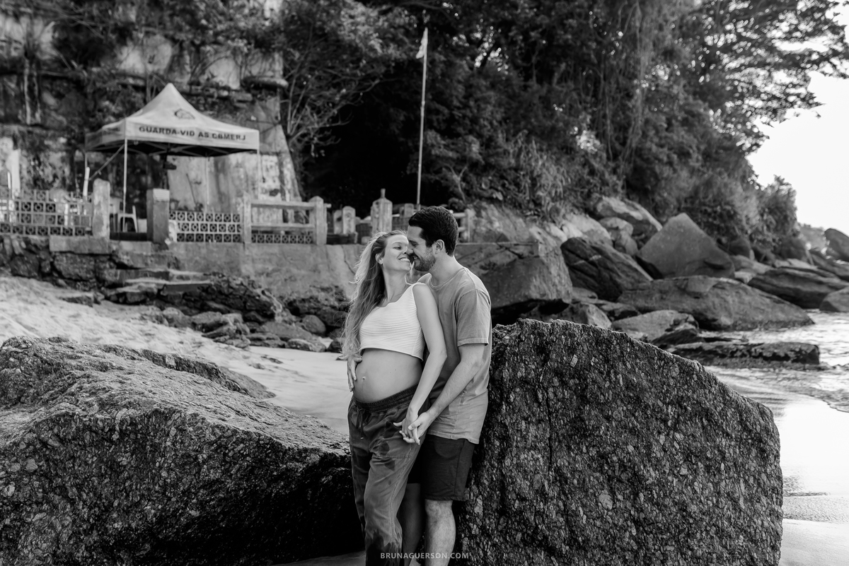 fotografia ensaio gestante casal praia vermelha urca Rio de Janeiro 