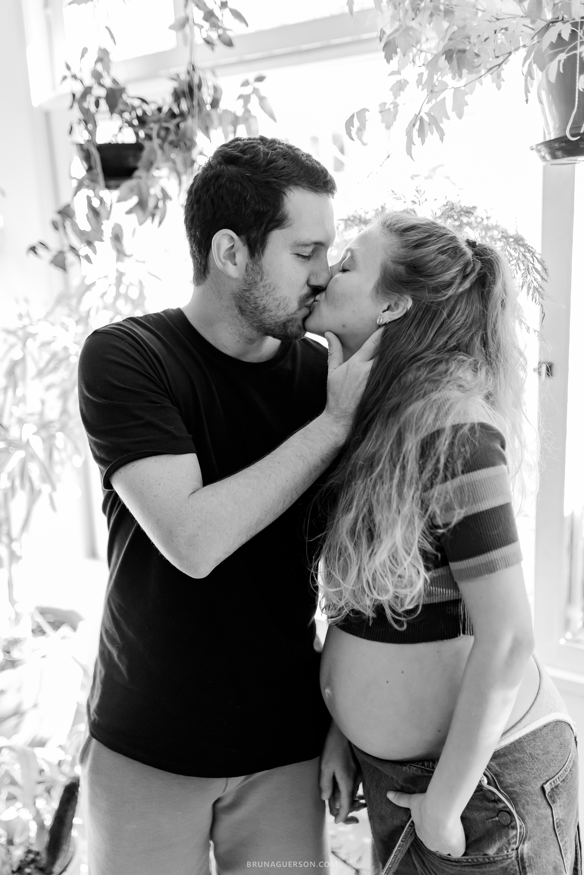 fotografia ensaio gestante casal em casa zona sul Copacabana Rio de Janeiro 