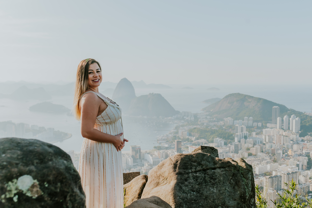fotografia ensaio gestante revelacao sexo bebe mirante dona marta rio de janeiro fotografa sessao externa