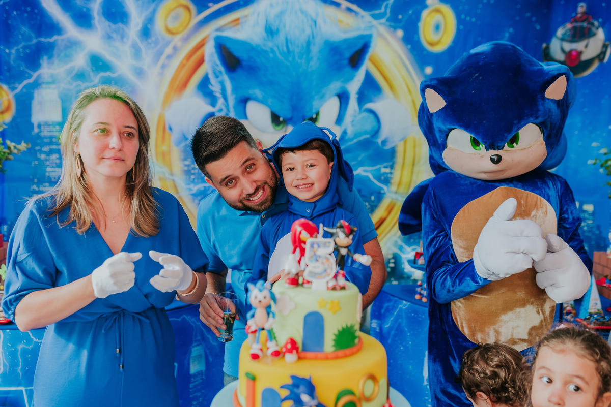 fotografia festa infantil espaço faz de conta Rio de Janeiro cachambi 5 anos Sonic 