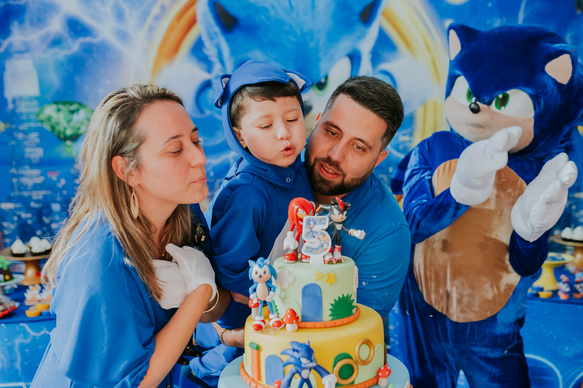 fotografia festa infantil espaço faz de conta Rio de Janeiro cachambi 5 anos Sonic 