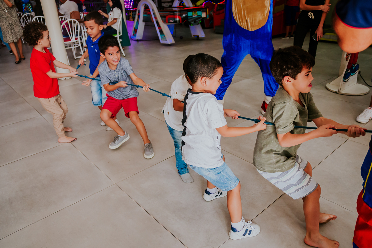 fotografia festa infantil espaço faz de conta Rio de Janeiro cachambi 5 anos Sonic 