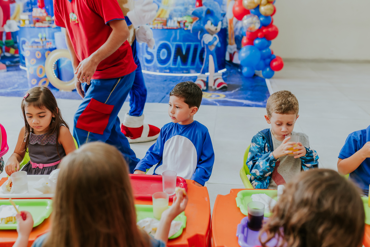 fotografia festa infantil espaço faz de conta Rio de Janeiro cachambi 5 anos Sonic 