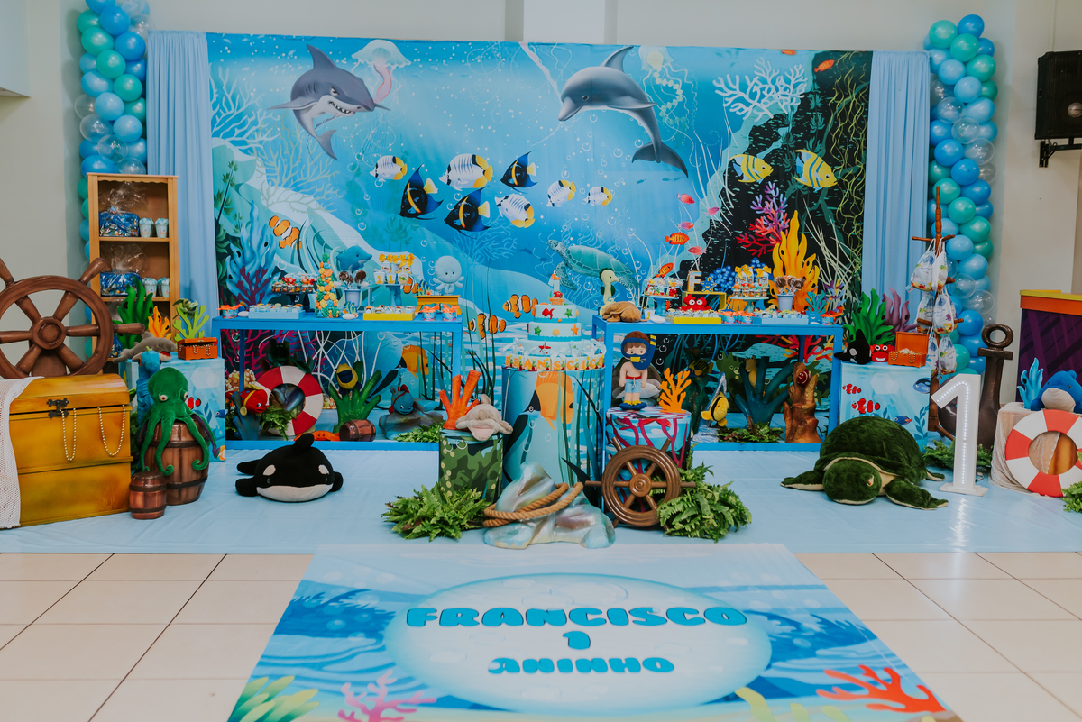 fotografia festa infantil rio de janeiro espaco diversao jardim guanabara ilha do governador 1 ano francisco fundo do mar 