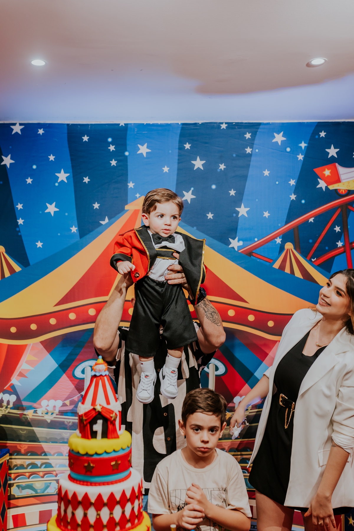 fotografia festa infantil casa de festas baladauê meier Rio de Janeiro fotografa de familia 1 ano bento tema circo