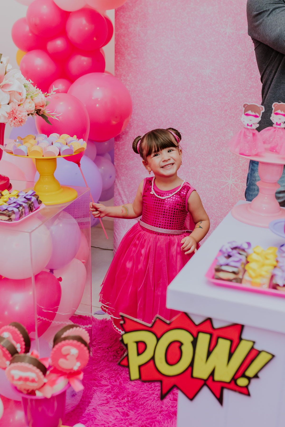 fotografia familia fotografa festa infantil 3 anos Lara super heroína tema rio de janeiro ilha do governador