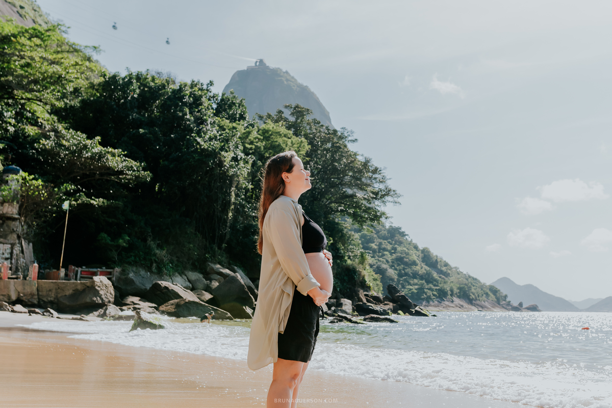 fotografia ensaio gestante externo praia vermelha urca Rio de Janeiro fotografa família rj Bruna Guerson