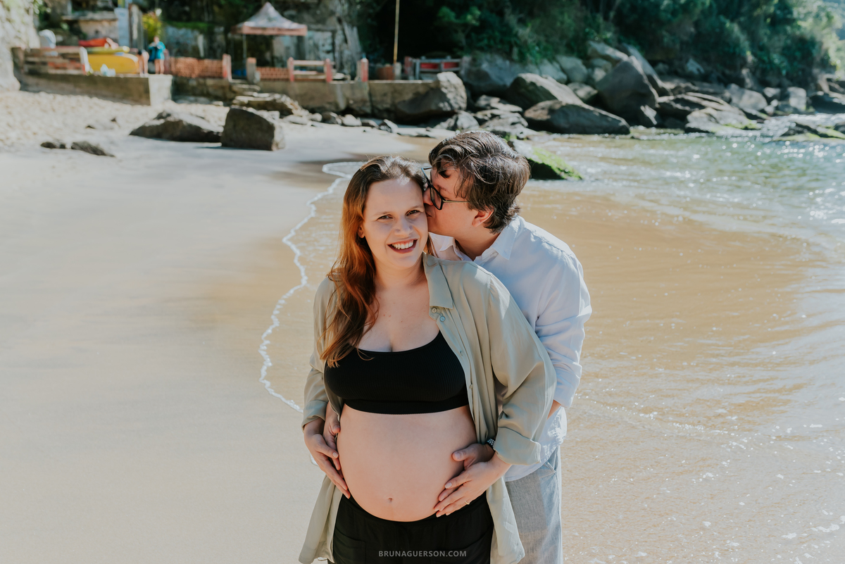 fotografia ensaio gestante externo praia vermelha urca Rio de Janeiro fotografa família rj Bruna Guerson