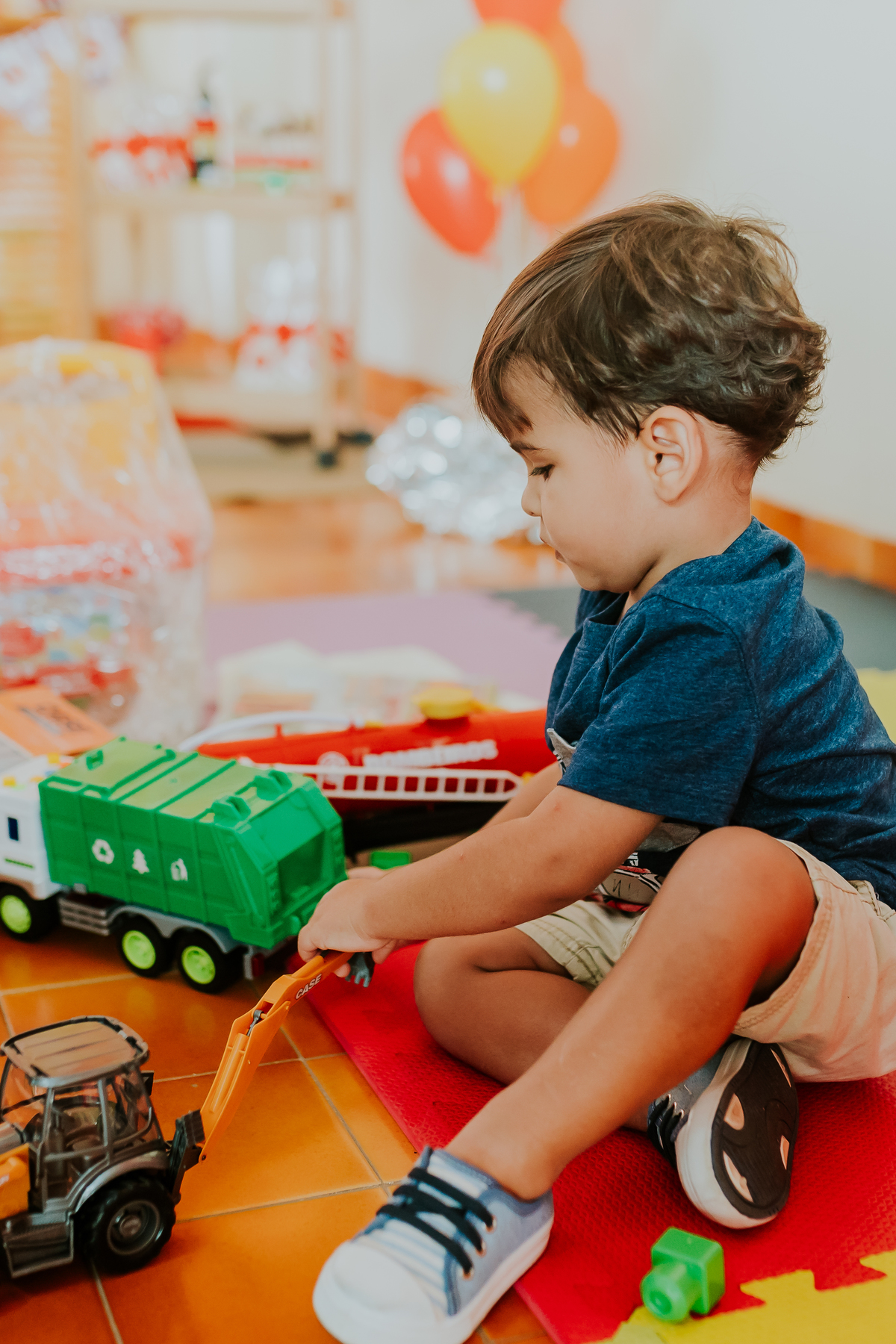 fotografia festa infantil freguesia Rio de Janeiro ilha do governador 2 anos dom tema bombeiro fotografa familia