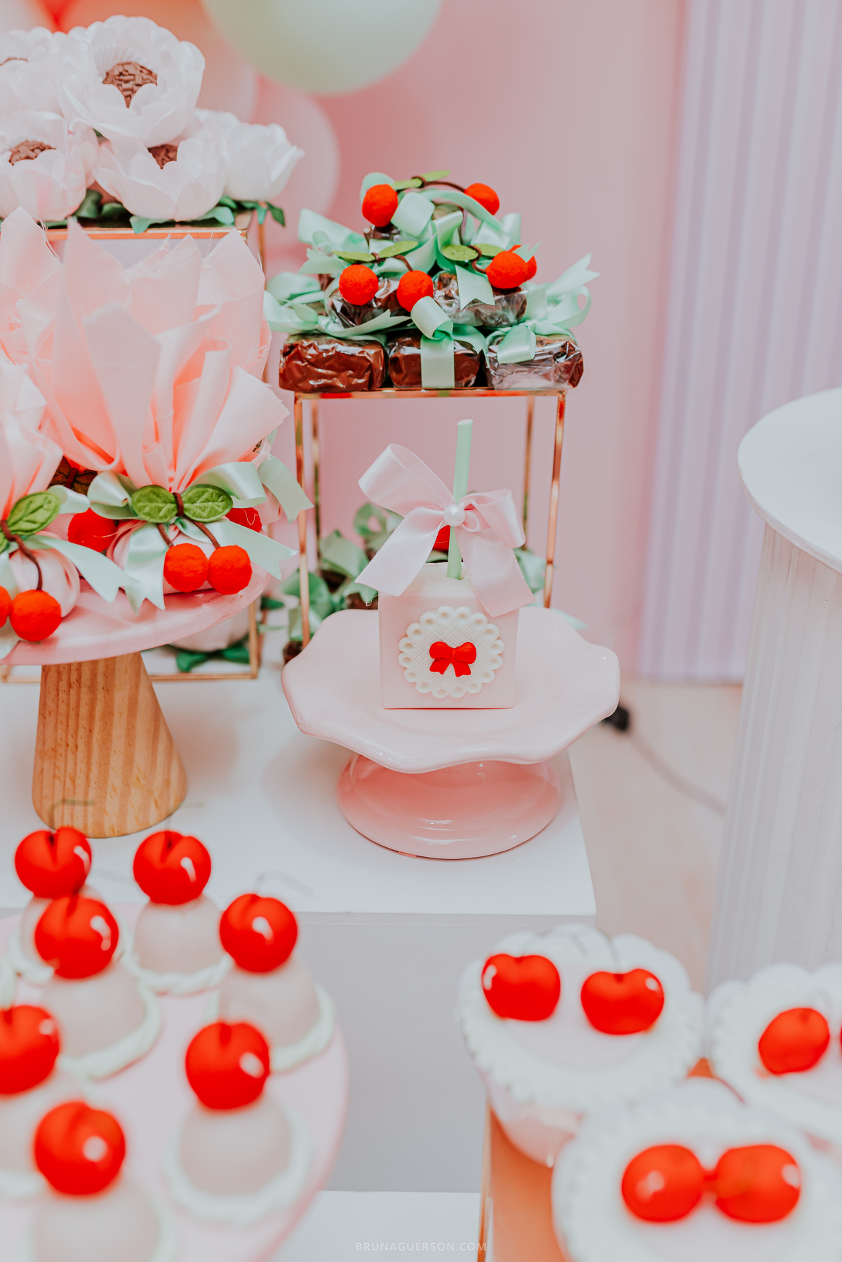 fotografia festa infantil Rio de Janeiro fotografa familia 1 ano Laura Tijuca tema cerejinha 