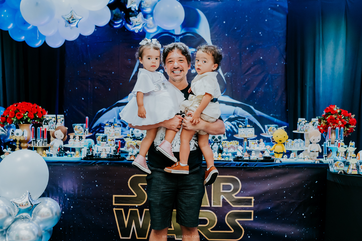 fotografia festa infantil turminha da pesada Tijuca Rio de Janeiro isis e Theo 2 anos gemeos fotografa familia tema stars Wars 