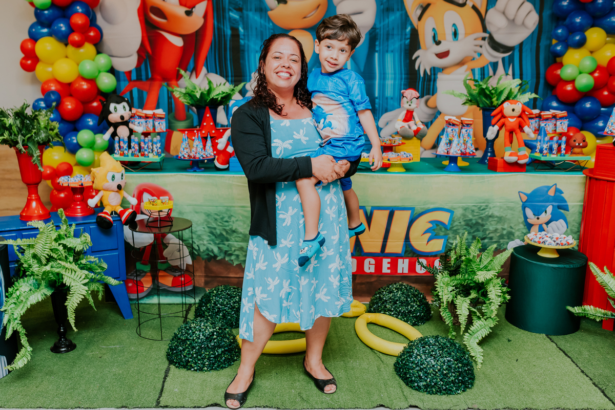 fotografia festa infantil ilha do governador casa de festa adoleta 5 anos Sonic tema fotografa familia rio de janeiro
