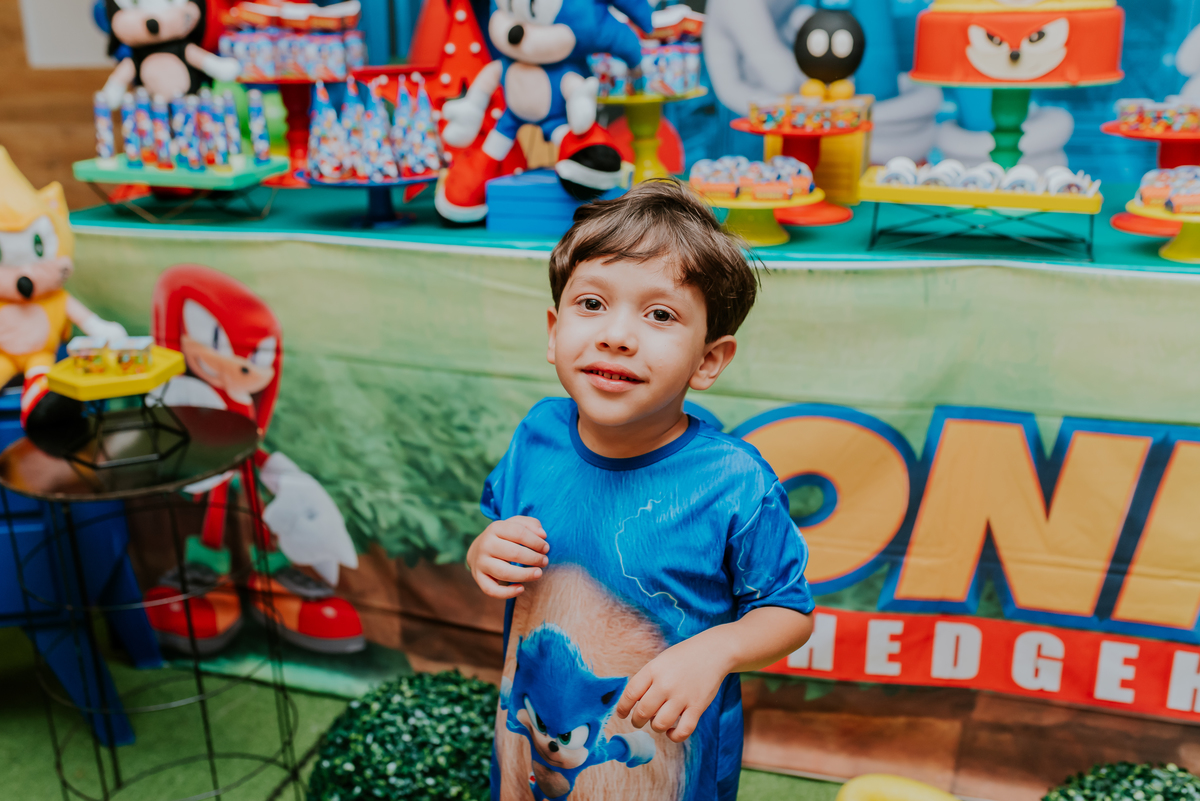 fotografia festa infantil ilha do governador casa de festa adoleta 5 anos Sonic tema fotografa familia rio de janeiro