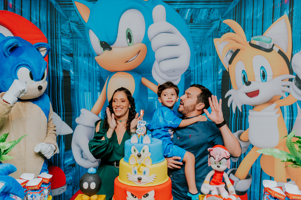 fotografia festa infantil ilha do governador casa de festa adoleta 5 anos Sonic tema fotografa familia rio de janeiro