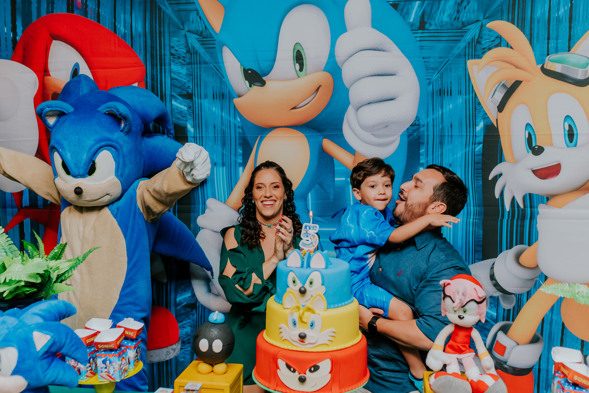 fotografia festa infantil ilha do governador casa de festa adoleta 5 anos Sonic tema fotografa familia rio de janeiro