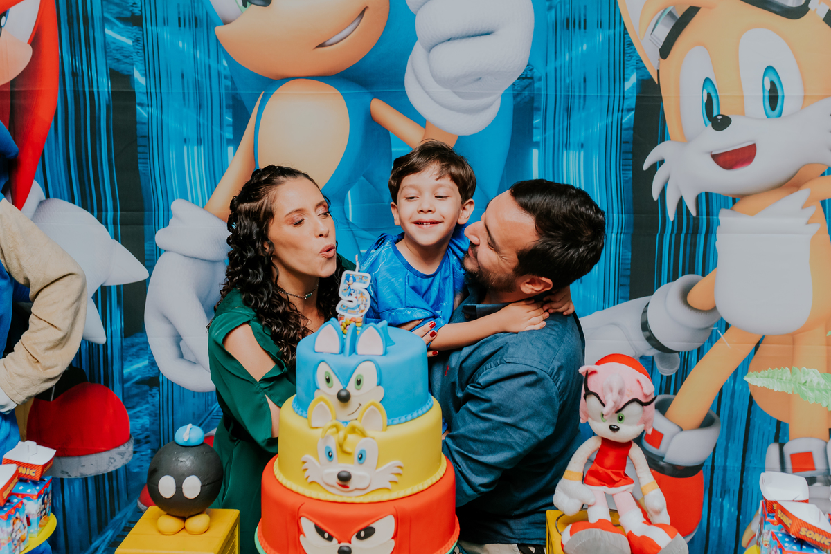 fotografia festa infantil ilha do governador casa de festa adoleta 5 anos Sonic tema fotografa familia rio de janeiro