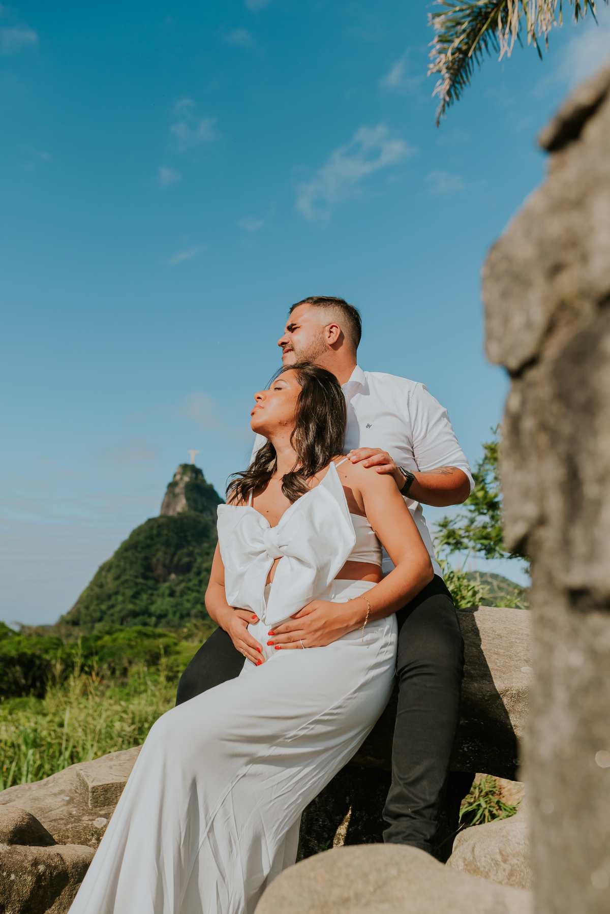 fotografia ensaio casal gestante mirante dona marta Rio de Janeiro sessão externa rj fotografa bruna Guerson familia