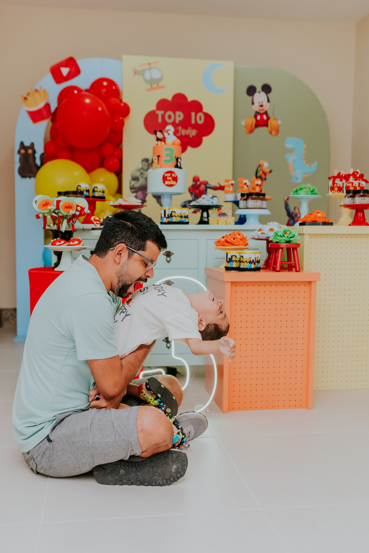 fotografia festa infantil fotografa familia 3 anos Joao marcos Jacarepaguá rio de janeiro tema top 10 