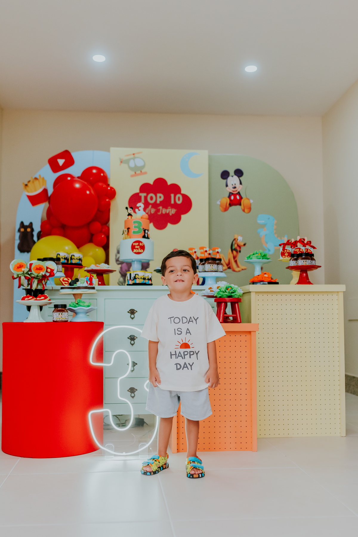 fotografia festa infantil fotografa familia 3 anos Joao marcos Jacarepaguá rio de janeiro tema top 10 