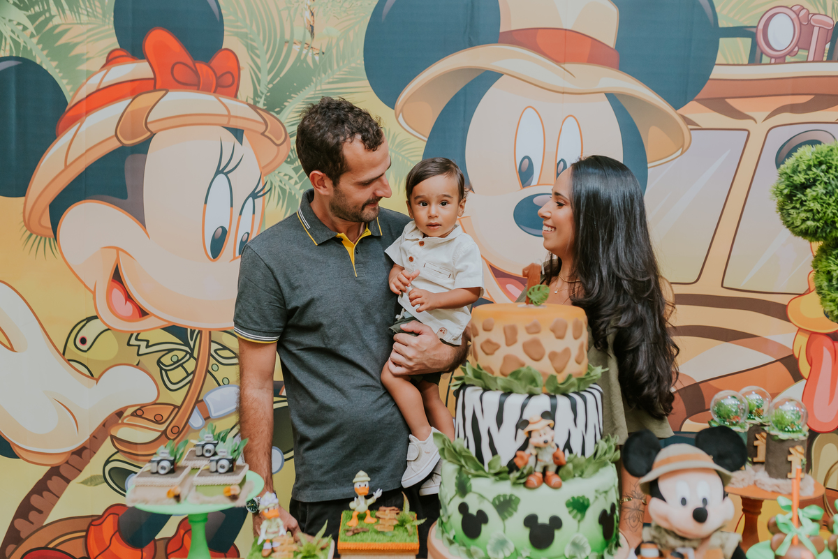 fotografia Rio de Janeiro festa infantil espaço diversão fotografa de familia 1 ano eduardo tema Mickey safari 