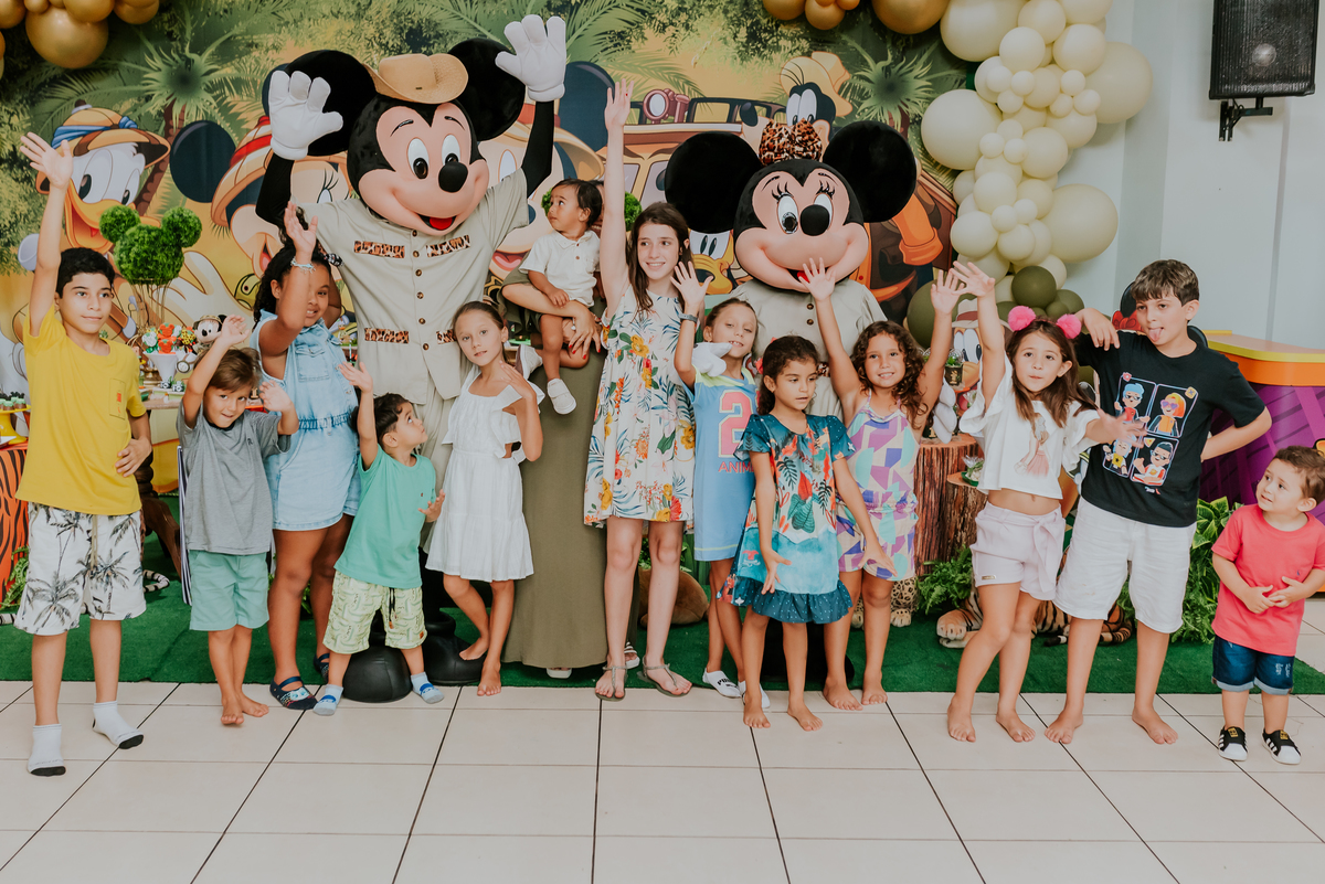 fotografia Rio de Janeiro festa infantil espaço diversão fotografa de familia 1 ano eduardo tema Mickey safari 
