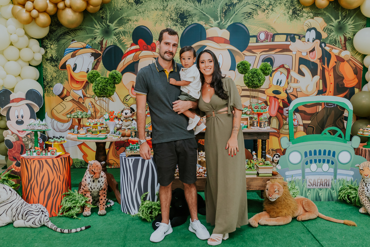 fotografia Rio de Janeiro festa infantil espaço diversão fotografa de familia 1 ano eduardo tema Mickey safari 