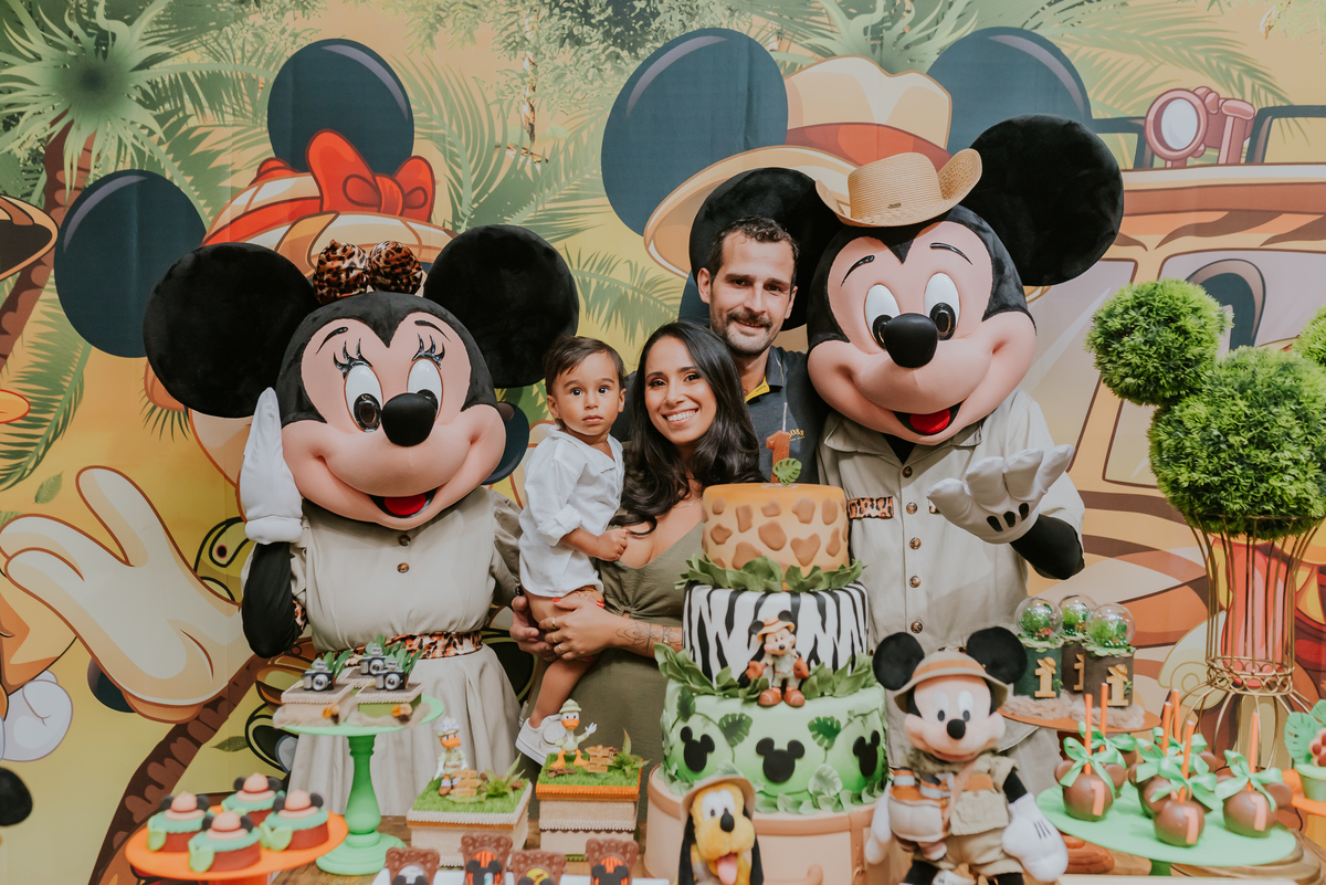 fotografia Rio de Janeiro festa infantil espaço diversão fotografa de familia 1 ano eduardo tema Mickey safari 