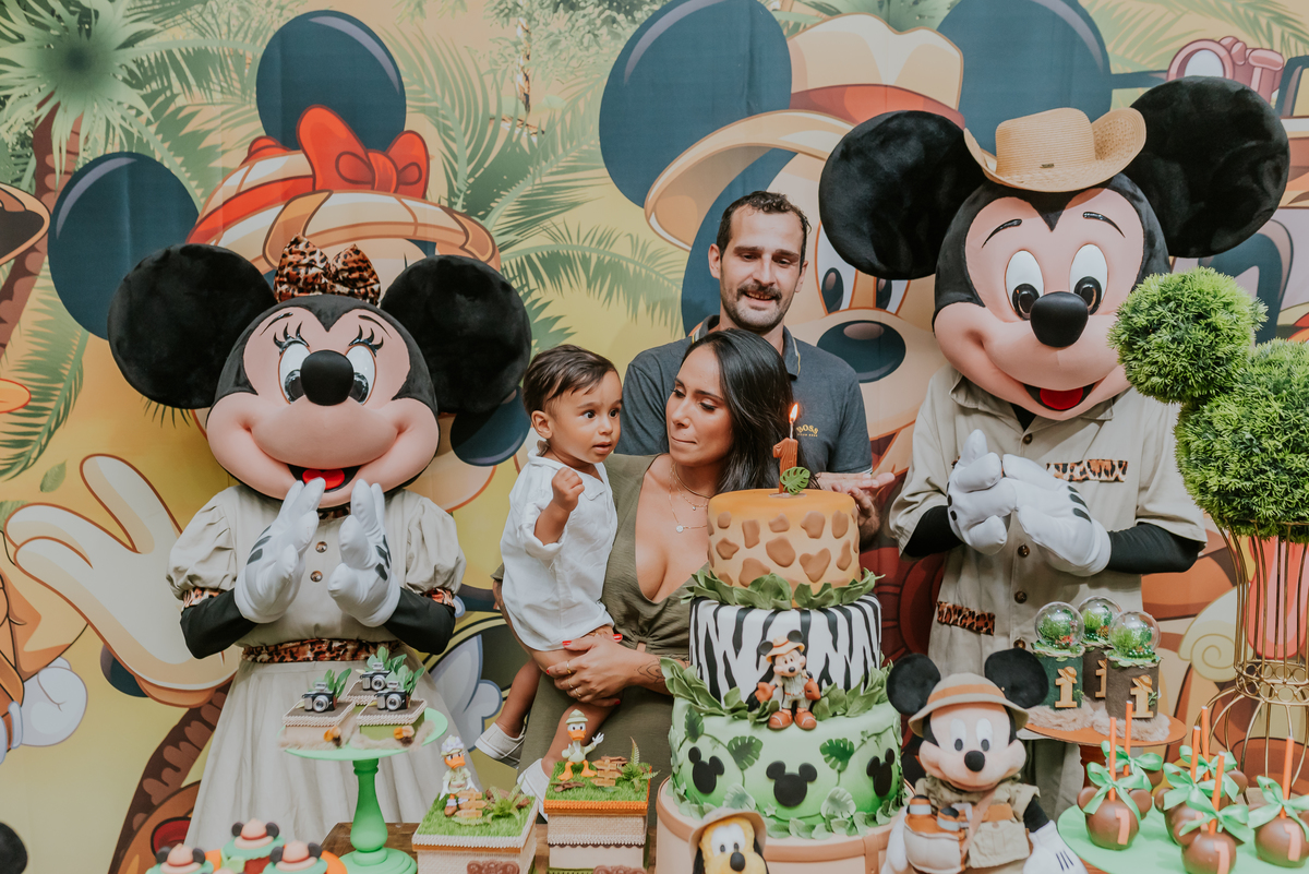 fotografia Rio de Janeiro festa infantil espaço diversão fotografa de familia 1 ano eduardo tema Mickey safari 