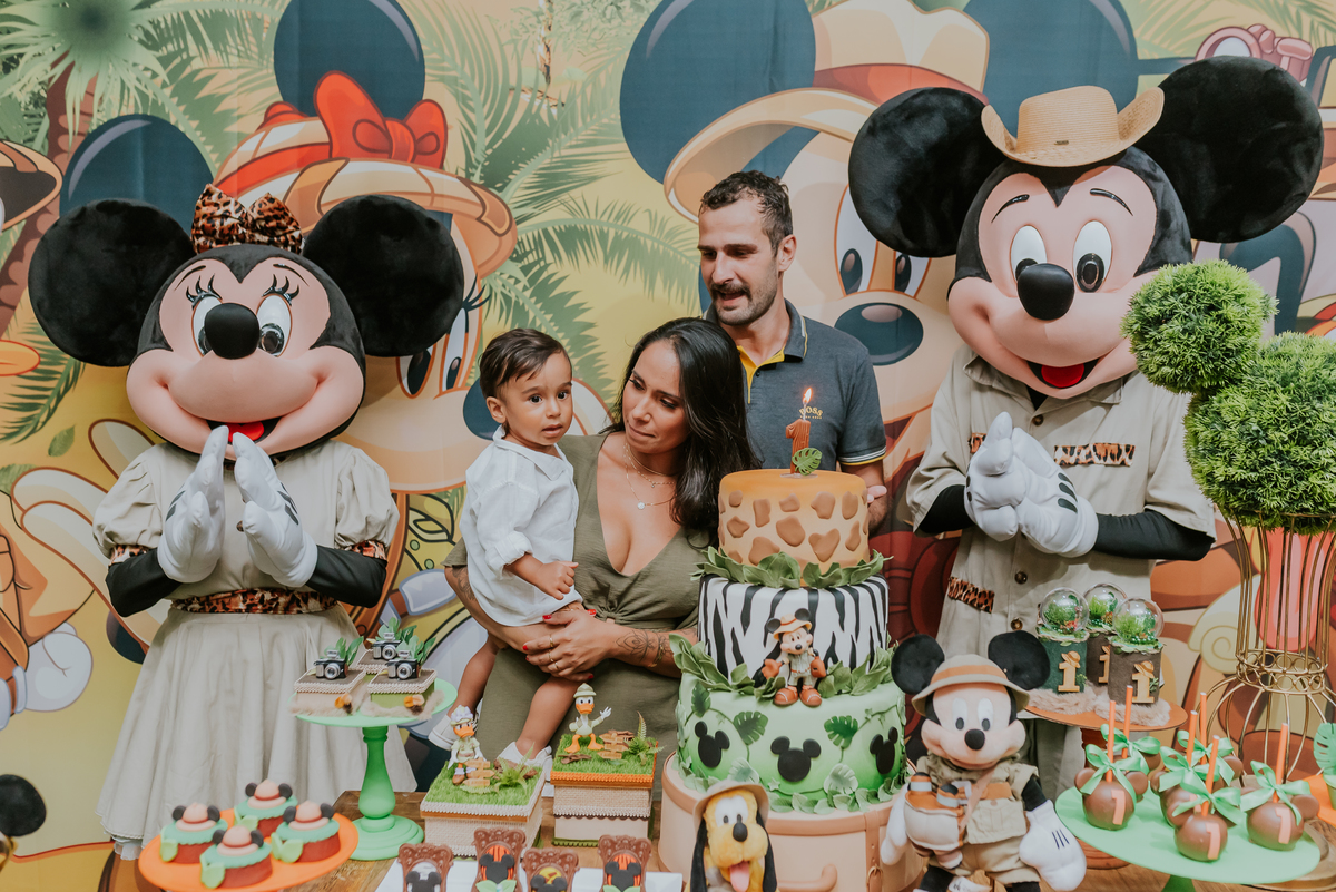 fotografia Rio de Janeiro festa infantil espaço diversão fotografa de familia 1 ano eduardo tema Mickey safari 