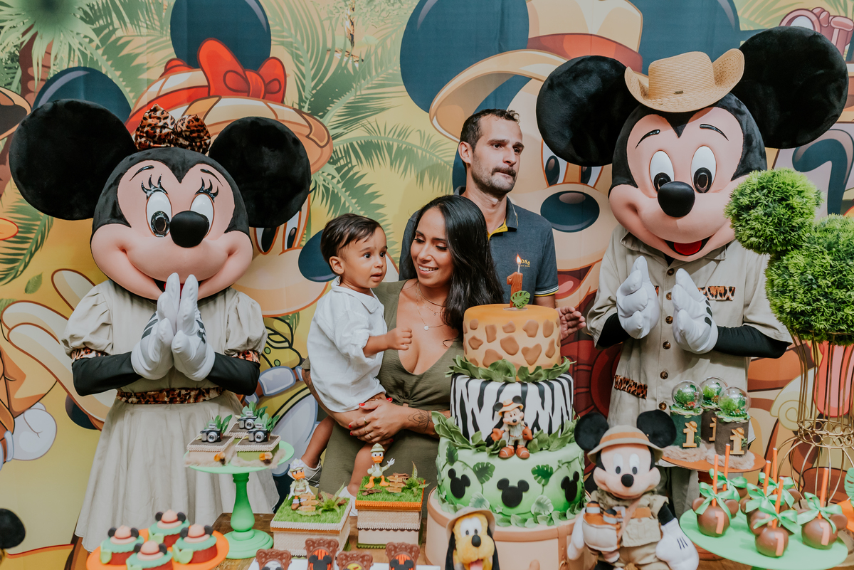 fotografia Rio de Janeiro festa infantil espaço diversão fotografa de familia 1 ano eduardo tema Mickey safari 