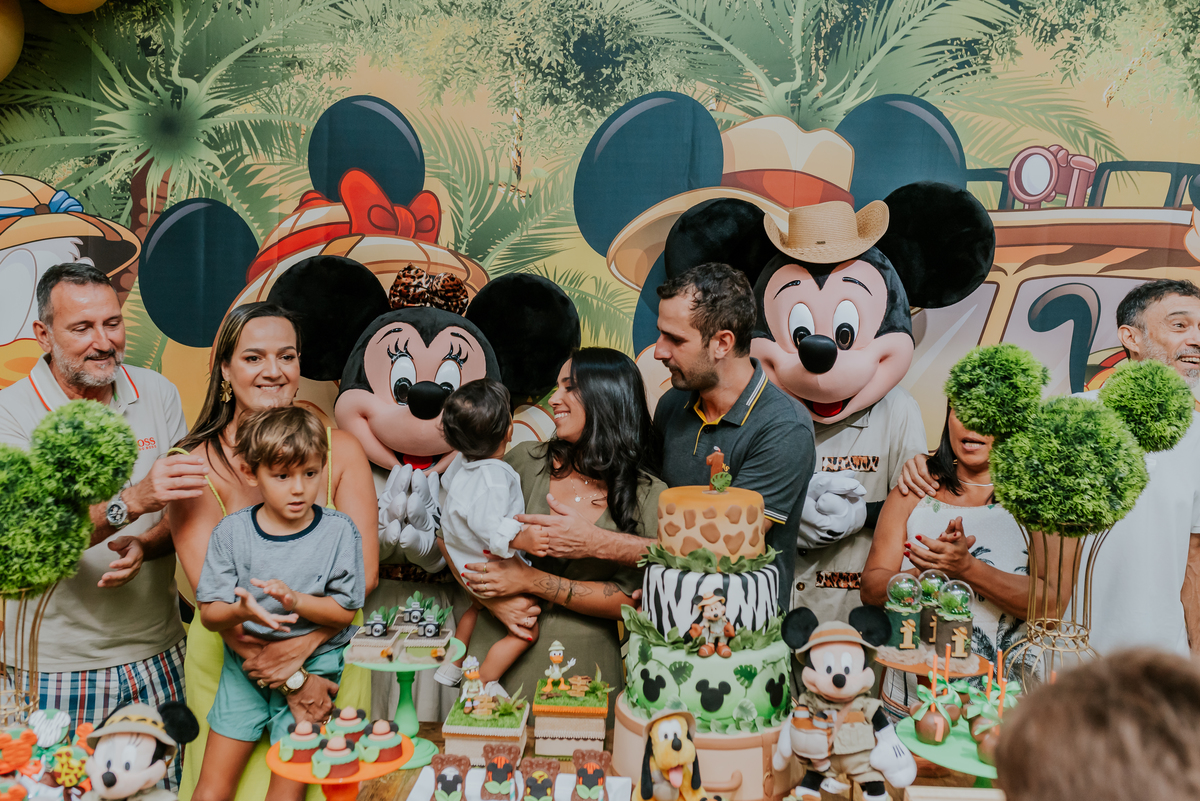fotografia Rio de Janeiro festa infantil espaço diversão fotografa de familia 1 ano eduardo tema Mickey safari 
