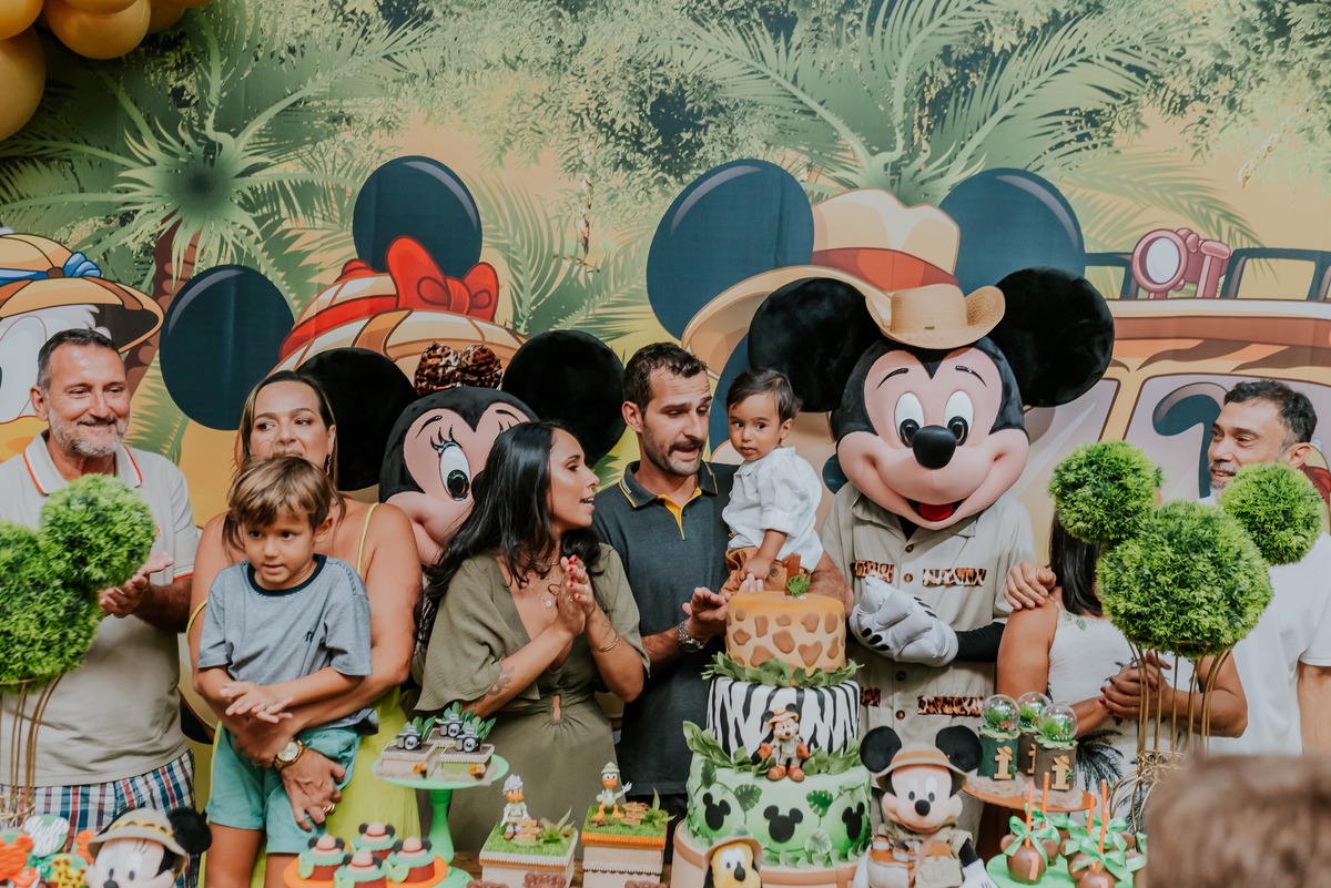 fotografia Rio de Janeiro festa infantil espaço diversão fotografa de familia 1 ano eduardo tema Mickey safari 