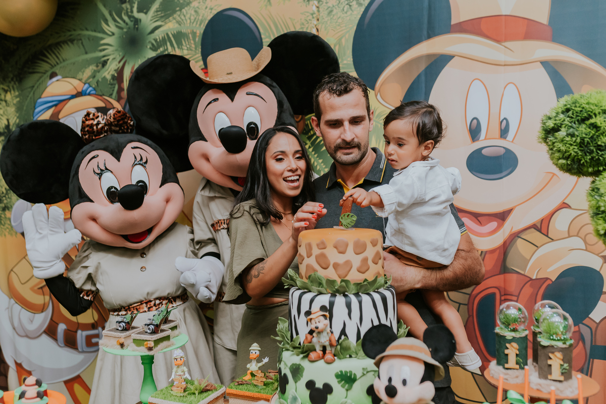 fotografia Rio de Janeiro festa infantil espaço diversão fotografa de familia 1 ano eduardo tema Mickey safari 