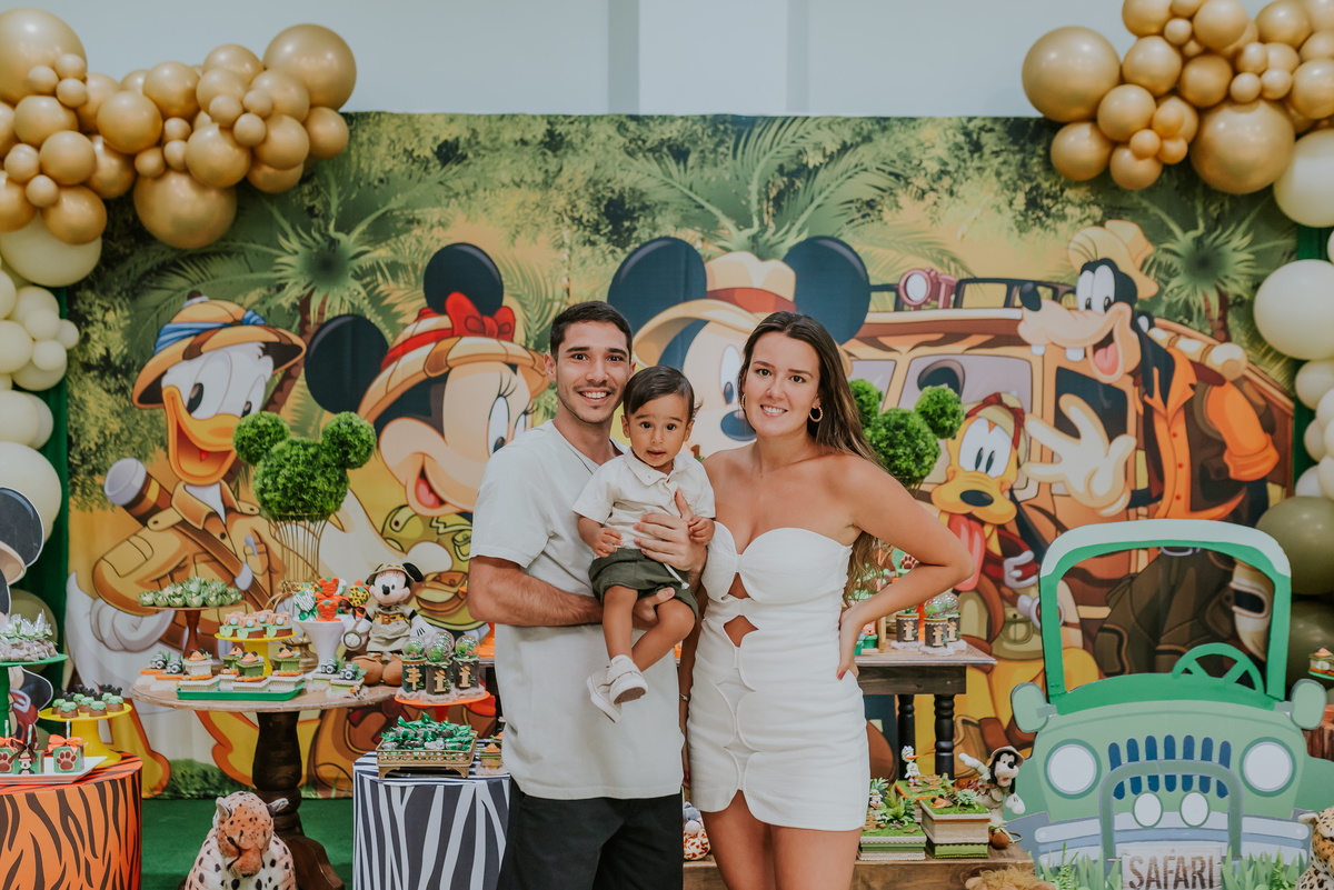 fotografia Rio de Janeiro festa infantil espaço diversão fotografa de familia 1 ano eduardo tema Mickey safari 