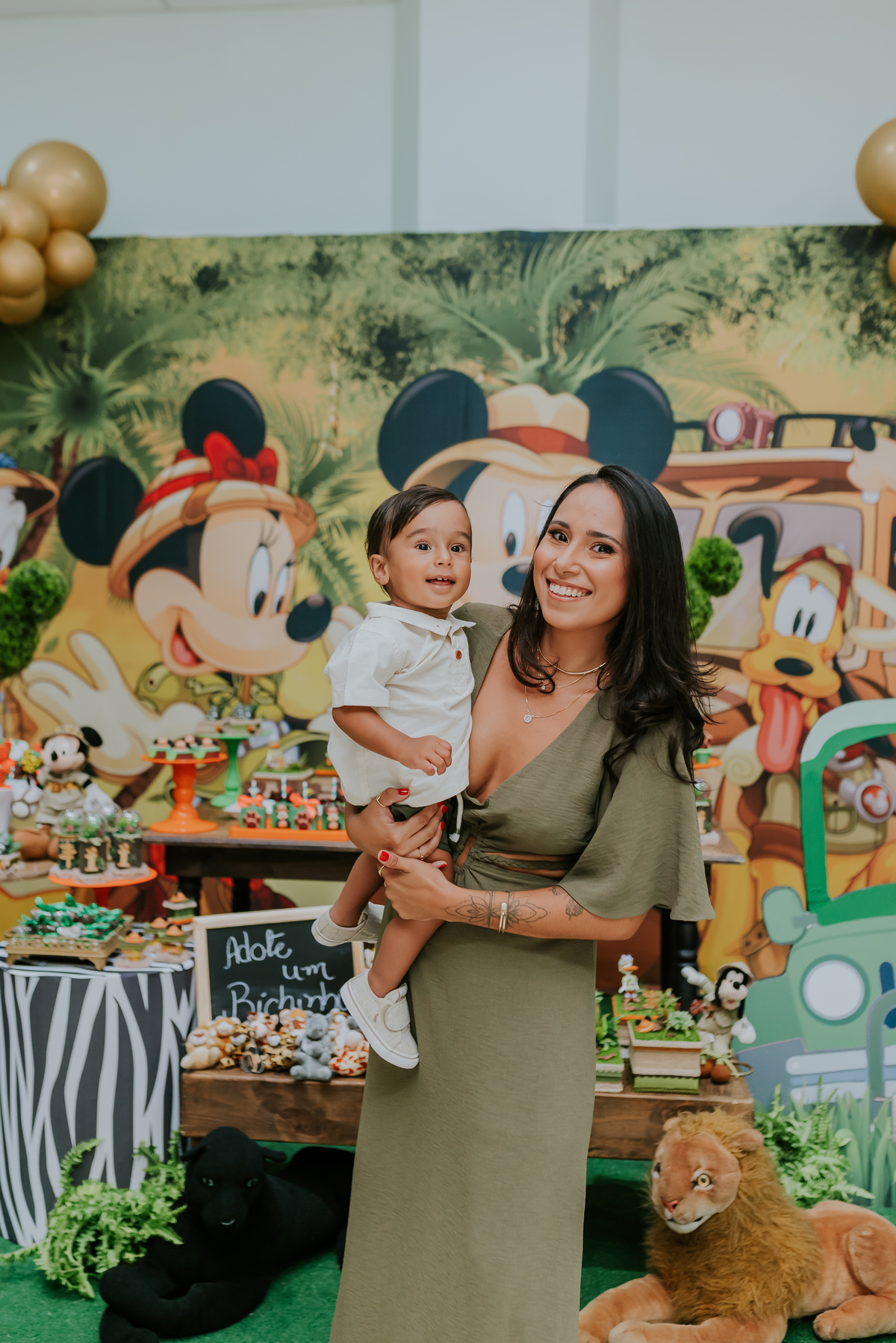 fotografia Rio de Janeiro festa infantil espaço diversão fotografa de familia 1 ano eduardo tema Mickey safari 