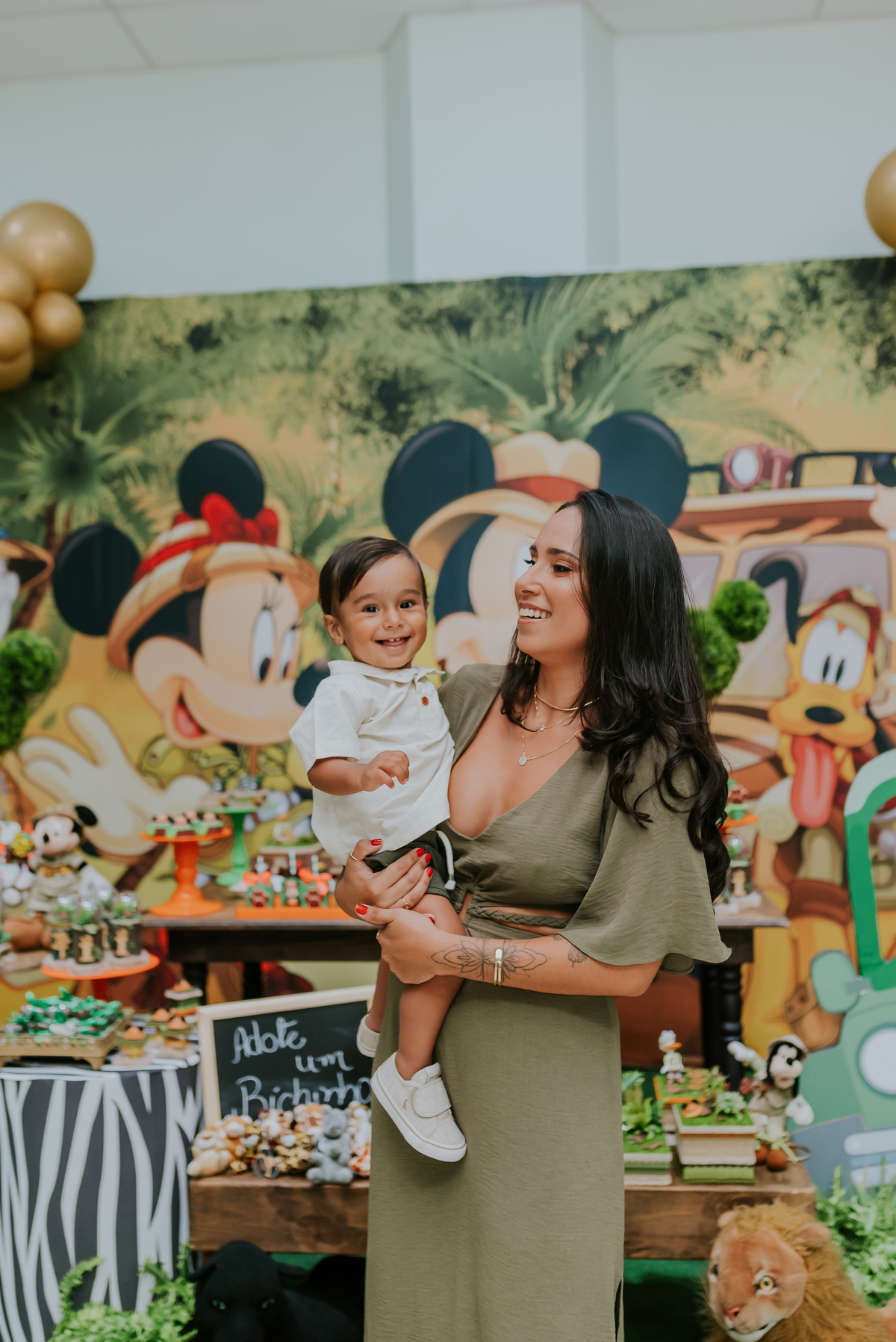 fotografia Rio de Janeiro festa infantil espaço diversão fotografa de familia 1 ano eduardo tema Mickey safari 