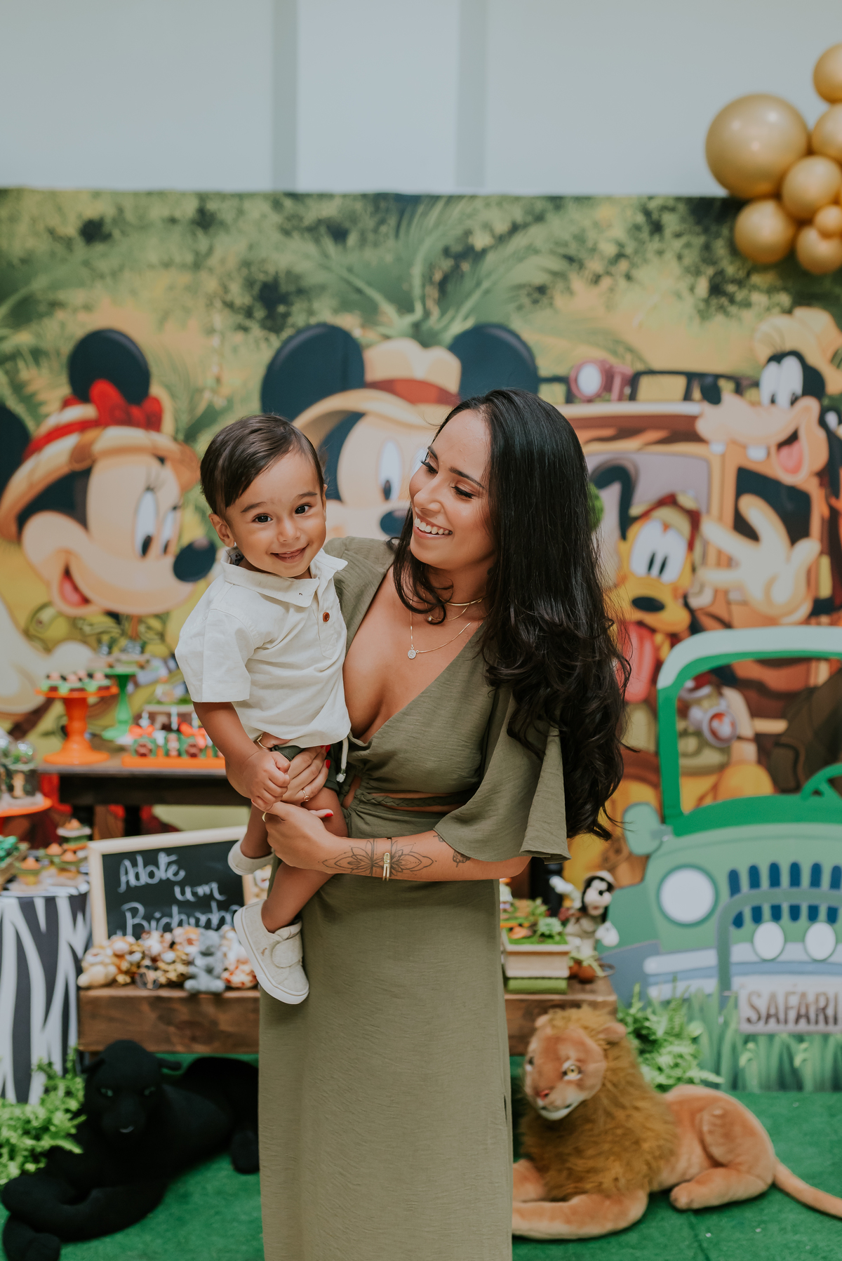 fotografia Rio de Janeiro festa infantil espaço diversão fotografa de familia 1 ano eduardo tema Mickey safari 