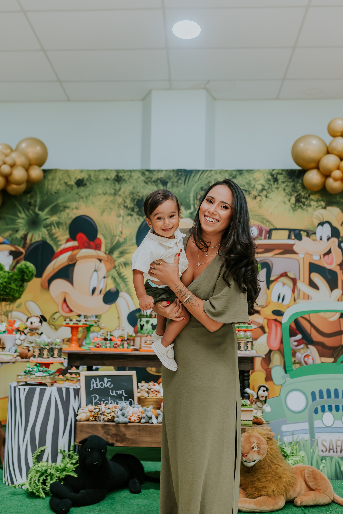 fotografia Rio de Janeiro festa infantil espaço diversão fotografa de familia 1 ano eduardo tema Mickey safari 