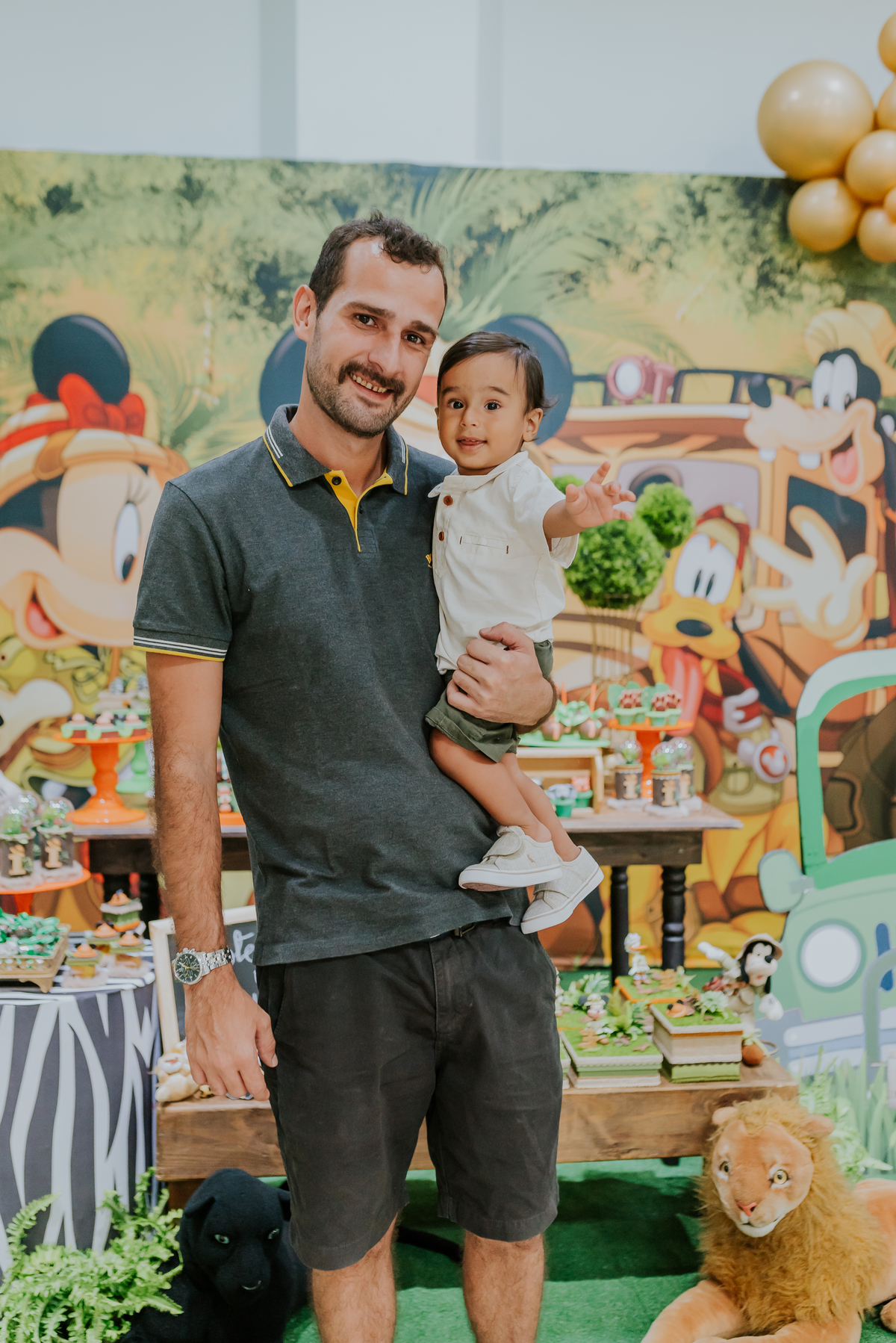 fotografia Rio de Janeiro festa infantil espaço diversão fotografa de familia 1 ano eduardo tema Mickey safari 