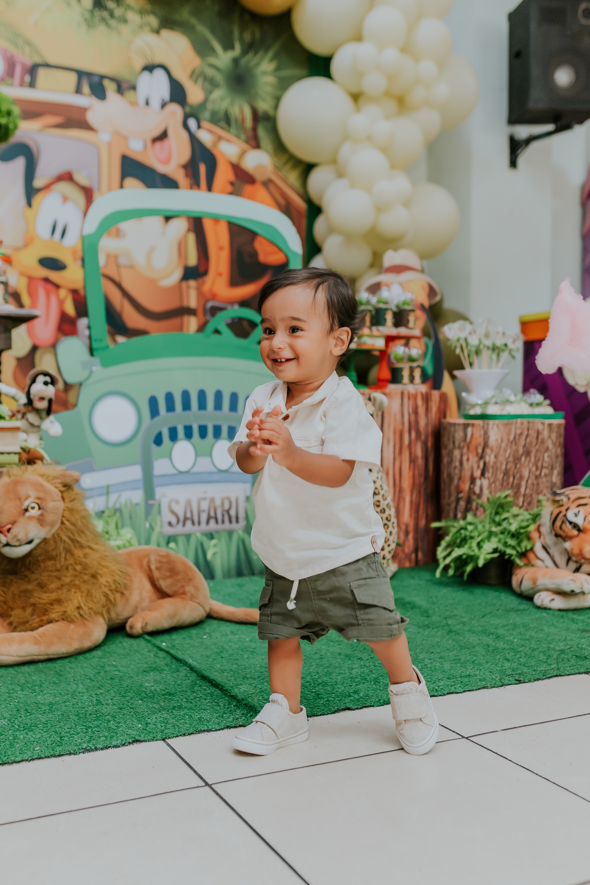 fotografia Rio de Janeiro festa infantil espaço diversão fotografa de familia 1 ano eduardo tema Mickey safari 
